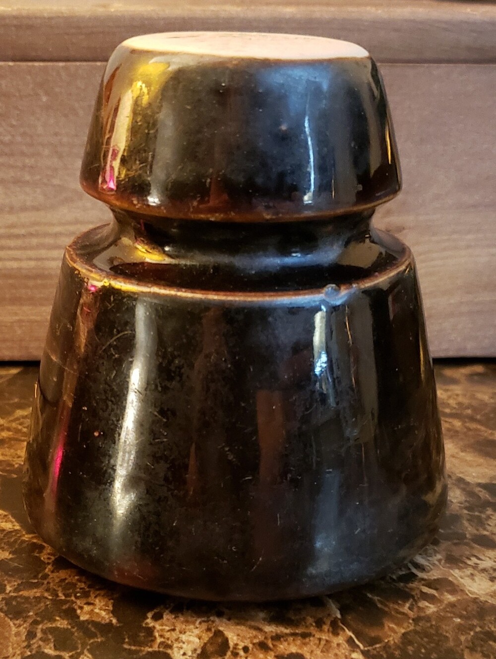 Antique Porcelain/Ceramic Brown Insulator